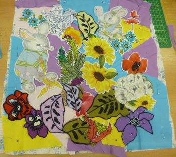 73HK Textilní koláž